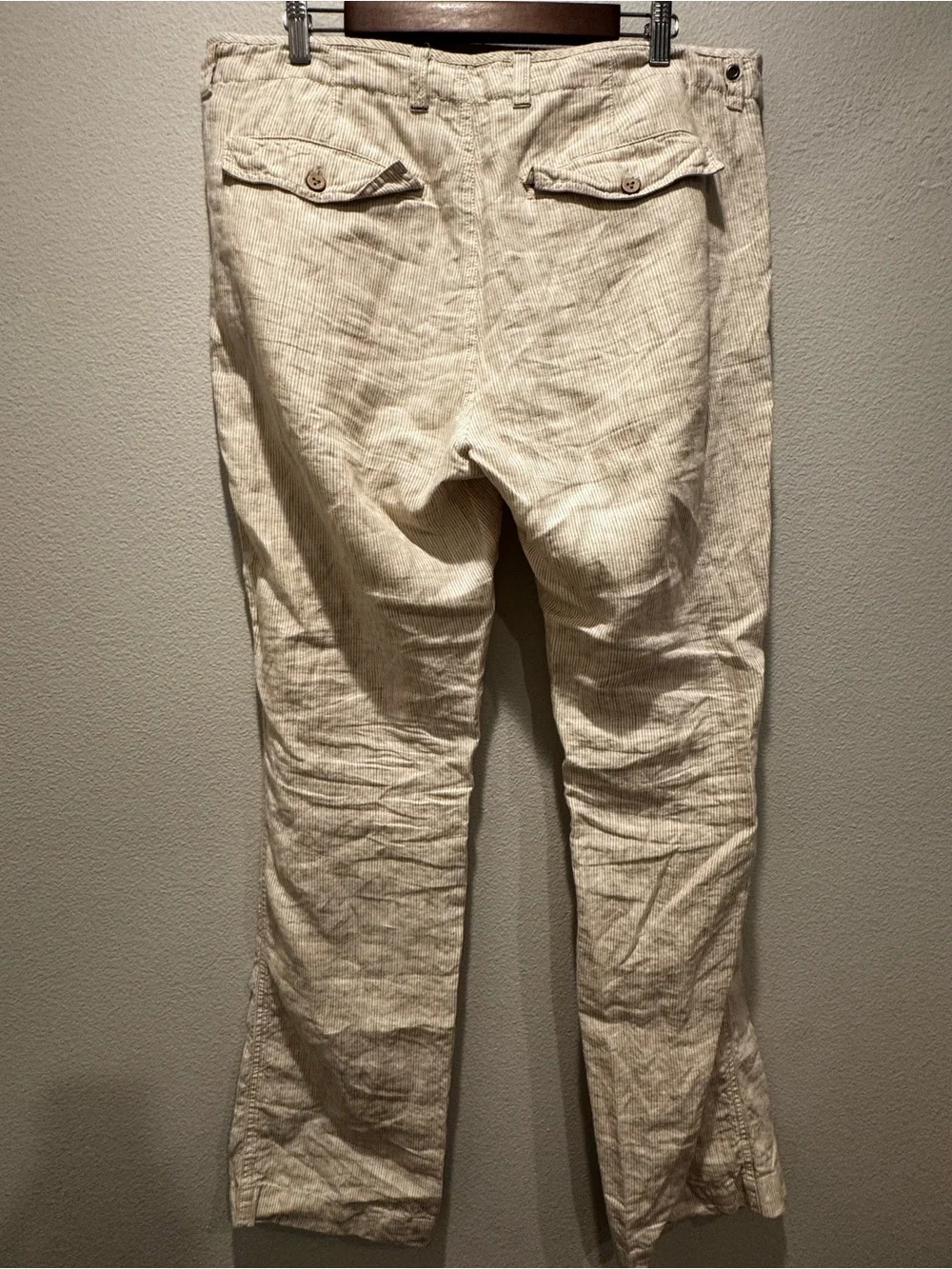Cubavera Men's Cream 100% Linen Chinos